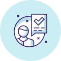 Icono de diagnóstico preventivo y salud oral utilizado en la Clínica COE.